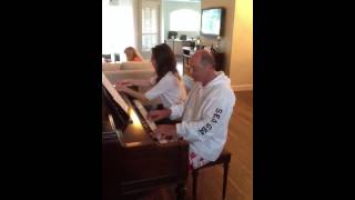 Father and Daughter Sing Mona Lisas &amp; Mad Hatters by Elton John, Unrehearsed!