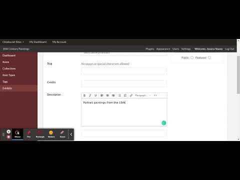 Change Theme/Add Plugins/Create Exhibit on Omeka