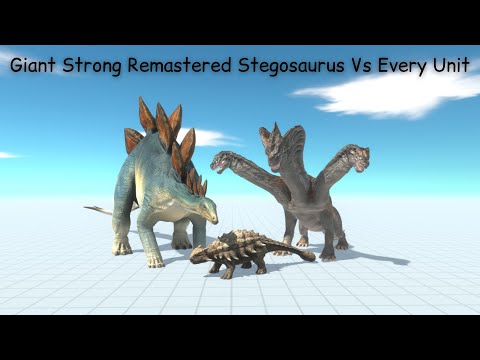 Giant Strong Remastered Stegosaurus Vs Every Unit ARBS |Animal Revolt Battle Simulator