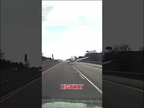 WATCH: Plane makes EMERGENCY landing on Pennsylvania highway #shorts #us #news #viral