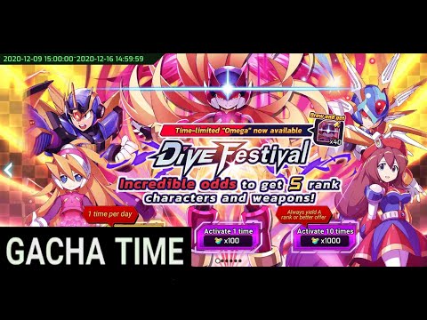Gacha Summoning Capsule Pull Omega Zero Dive Festival 5000 Element Metal「 Mega Man X Dive 」