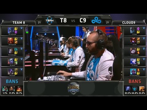 TEAM 8 vs CLOUD 9 Highlights - Week 9 Day 2 - T8 vs C9 - NA LCS Summer 2015