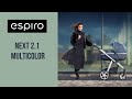 миниатюра 0 Видео о товаре Коляска 2 в 1 Espiro Next 2.1 Multicolor, Graphite Street / Графит (517)