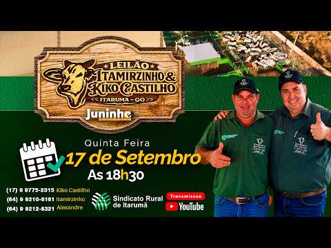 Leilão Parceria SR de Itarumã-GO, Kiko Castilho e Itamirzinho