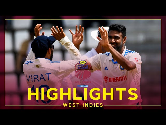 Highlights | West Indies v India | Ashwin Stars With 5-60 | 1st Cycle Pure Agarbathi Test Day 1