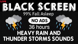 🔴 Heavy Rain and Thunder Sounds for Sleeping | Relaxing Rainstorm for 