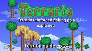 terraria reinforced fishing pole explained, terraria guide ep 24