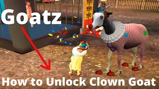 How to unlock clown Goat 🐐 How to unlock clown Goat in Goatz 🐐 How to get clown goat in Goatz