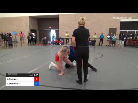 72 Kg Semifinal - Lillian Freitas, Ca Vs Latifah McBryde, Ny