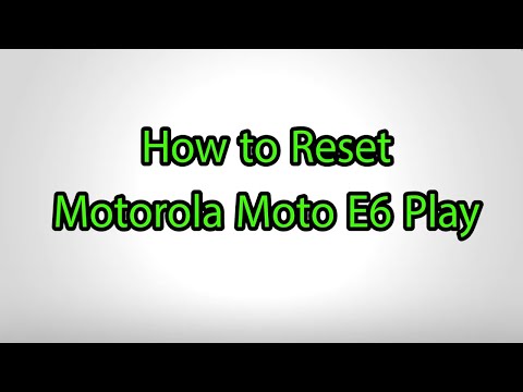 How to Hard Reset Motorola Moto E6 Play - Pattern Unlock
