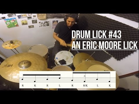 Drum Lesson - Slick Drum Lick #43 -  Eric Moore Splash idea