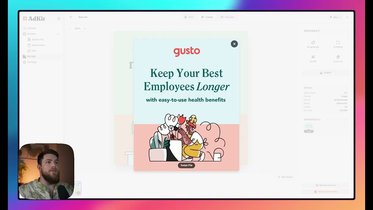 Adkit - How to create static ads with Adkit's Studio's AI