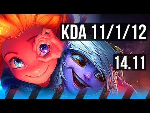 ZOE vs TRISTANA (MID) | 11/1/12, Legendary, 700+ games | KR Grandmaster | 14.11