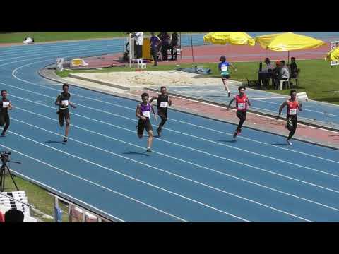 BJSS Athletics 2019 U14 Boys 100m Semi Final Ethanael