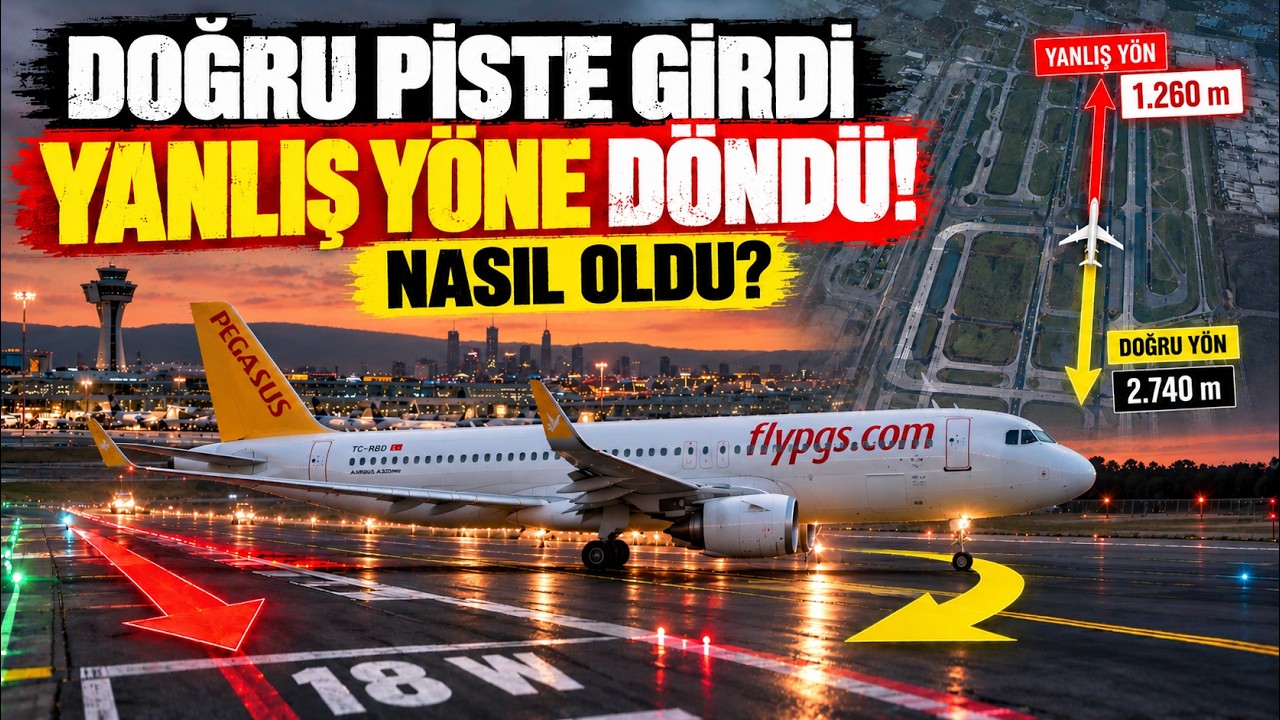PEGASUS UÇAĞI PİST BAŞINDA YANLIŞ YÖNE DÖNDÜ! FRANKFURT'TA NE YAŞANDI?