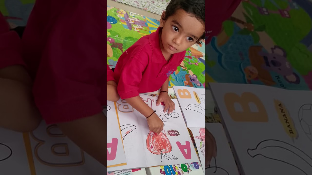 Coloring activity of Letter A