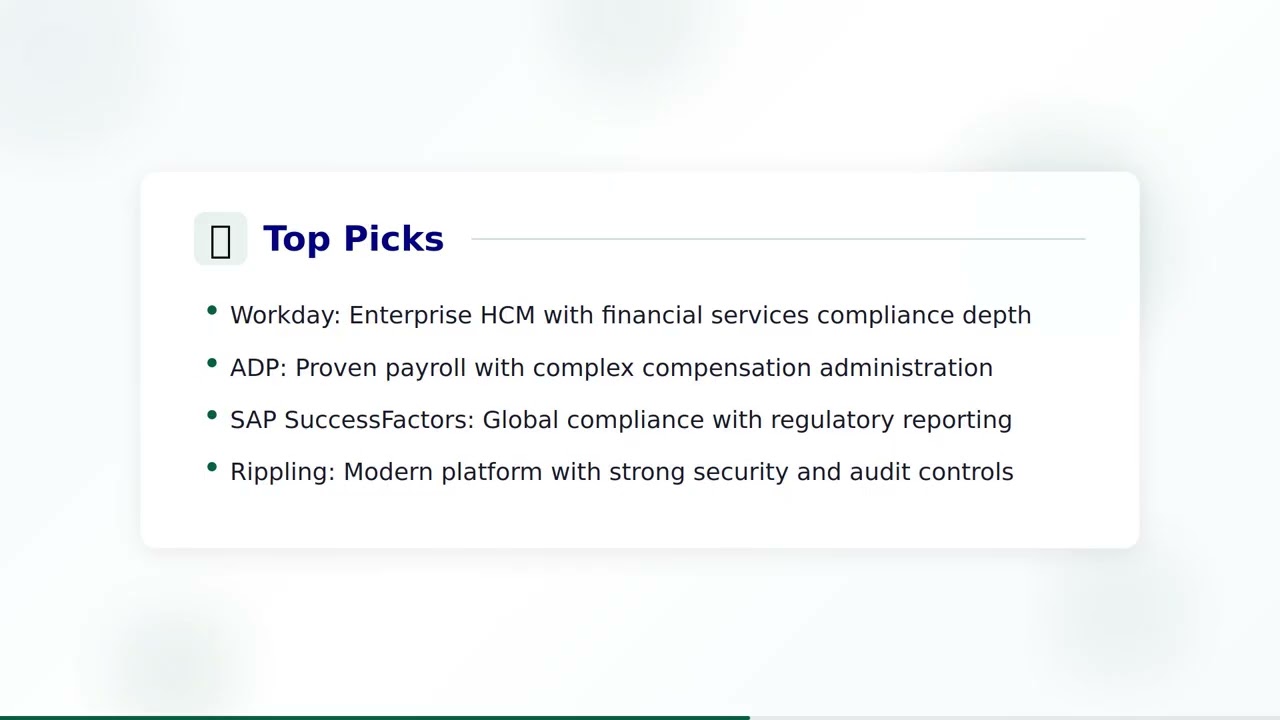 Best HR Software for Financial Services