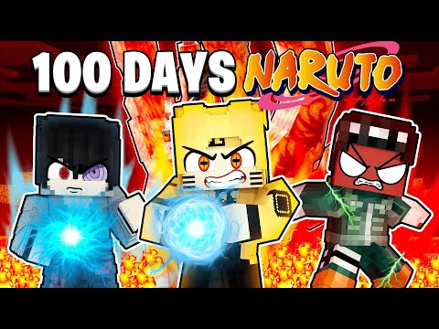 We Survived 100 Days in Trio NARUTO Minecraft (3 Friends)