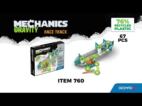 760 Geomag Mechanics Gravity Recycled Race Track 67 pcs