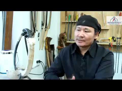 Mongolian archeological musical instrument ALTAI Yatga (engl. Altai harp)