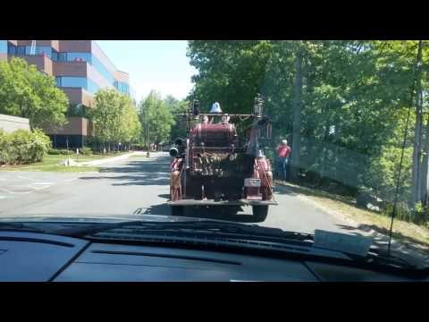 The end of the Lynnfield MA Parade. Riding in Malden Emergency Center Squad 1. Chauffeur is Dave.