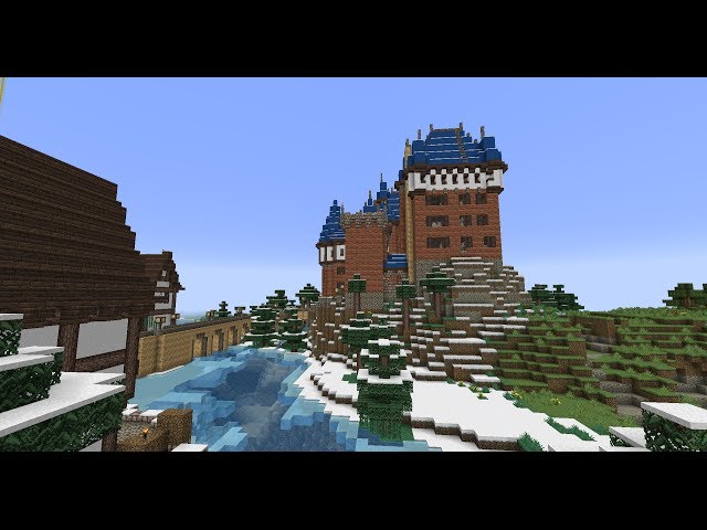 Winter Town, My Survival world home Minecraft Map