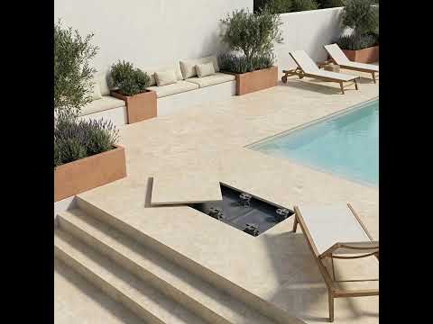Dalle extérieur effet pierre Pomezia 2.0 beige R11 60x60 cm