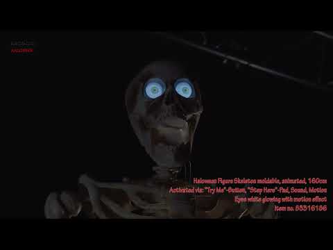Europalms Haloween Figure Skeleton Moldable Animated 160cm