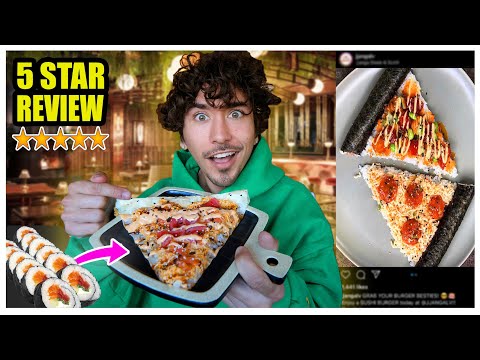 Eating At The Best Reviewed SUSHI PIZZA Restaurant In Las Vegas... (INSANE)
