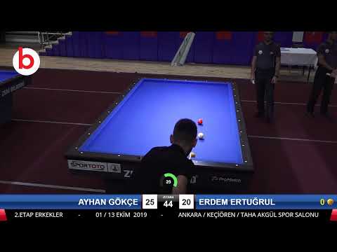 AYHAN GÖKÇE & ERDEM ERTUĞRUL Bilardo Maçı - 2019 TÜRKİYE KUPASI 2.ETAP ERKEKLER-5.ÖN ELEME