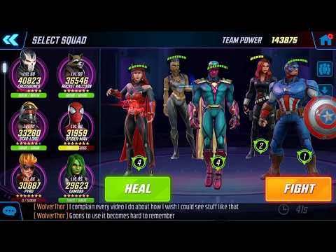 Marvel Strike Force - FINAL Ultimus Boss node "Successful" attempts - Stormvengers then Guardianesqe