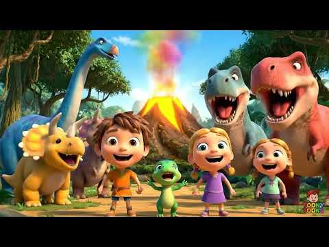 Stomp Like a Dinosaur! | Fun Dinosaur Dance Song for Children | Toony Toons
