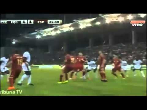 Guinea Ecuatorial vs España 1-1 Gol de Jimmy Bermudez 16/11/2013