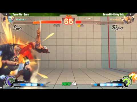 TeamPie Zeus vs Ricky Ortiz teams highlights NEC 14 SSF4 AE 2012