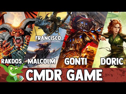 Rakdos, the Muscle vs Francisco | Malcolm vs Gonti vs Doric EDH / CMDR game play