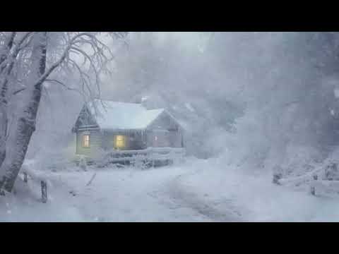 Frosty Wind Sound for Sleeping at a Lonely Log Cabin┇Howling Blizzard Sounds & Loud Blowing Snow