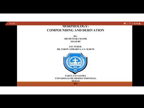 284 COMPOUNDING AND DERIVATION