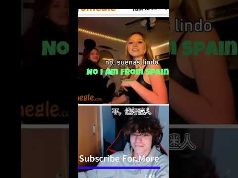 Spanish Boy Flirting with 2 UK Girls on Omegle