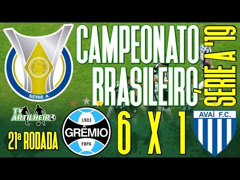 [Série A '19] 21ª Rodada | Grêmio FBPA 6 X 1 Avaí FC | Gols | TV ARTILHEIRO
