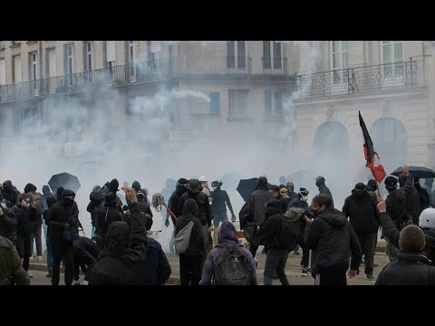 Retraites : manifestation sous tension à Nantes | AFP Images