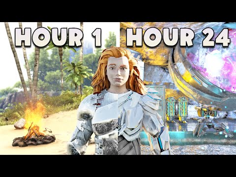 I Spent 24 Hours SOLO On ARK FIBERCRAFT