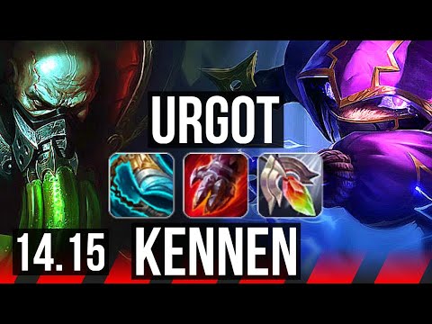 URGOT vs KENNEN (TOP) | Rank 1 Urgot, 70% winrate, 5/1/2, Rank 14 | EUNE Challenger | 14.15