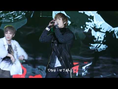 [HD/FANCAM] 111231 SHINee Onew- Lucifer (rock vers.) + "SHINee is back" @ |\/|!3C Gay0 Da3jun