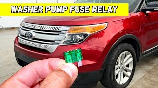 Ford Explorer Windshield Washer Pump Fuse Relay Location Replacement 2011 2012 2013 2014 2015
