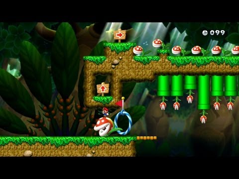 New Super Mario Bros. U -- Piranha Plant Hideaway - Boost Mode Shortcut