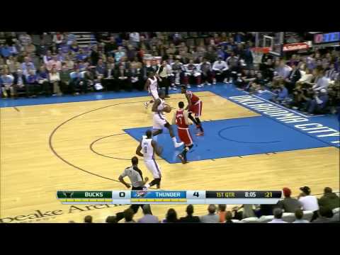 Kendrick Perkins fast break - 2014.01.11