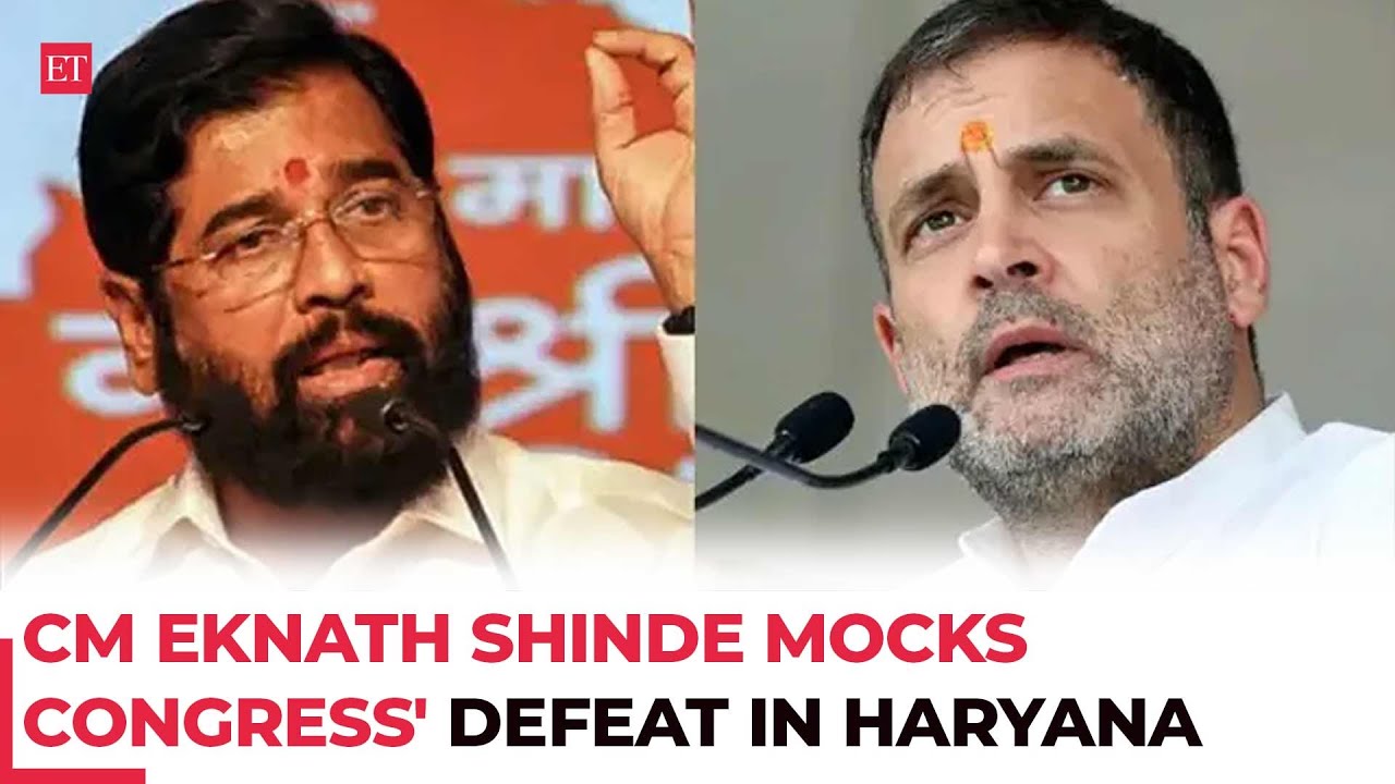 CM Eknath Shinde mocks Congress' defeat in Haryana 'Jalebiya baant rahi thi...'