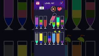 I Solved A 107 Level Water Sort Puzzle! #shorts #trending