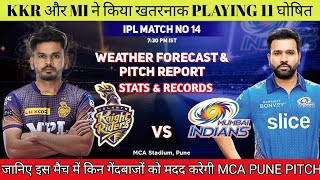 IPL 2022 14th Match KKR vs MI Pitch Report|Maharashtra Cricket Association Stadium Pune Pitch Report