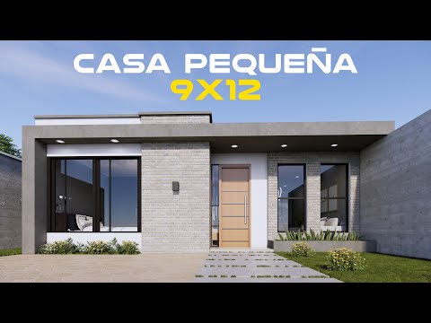 🏠 Casa Moderna de Una Planta 9x12 ¡Increíble Diseño para Terrenos Pequeños!